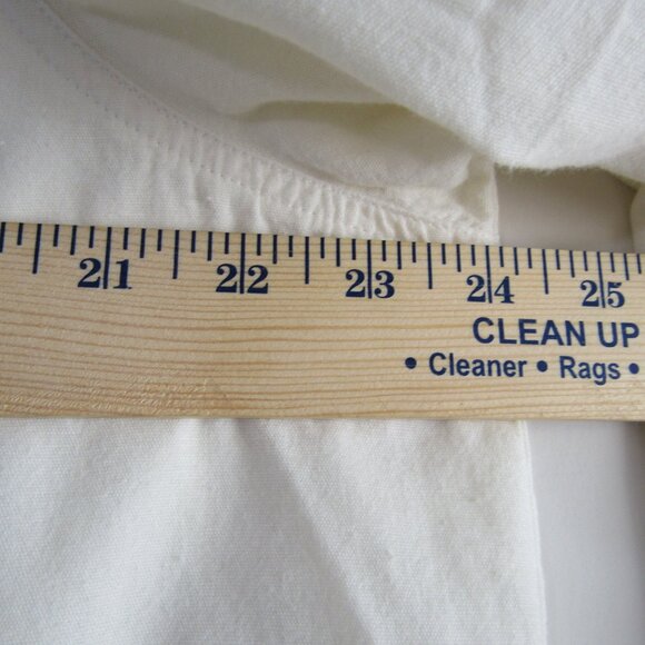 ANA Women's Top XXL Off White Puff Sleeves Elevated Basic Casual Coastal Grandma - Picture 9 of 11